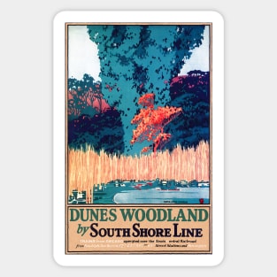 Dunes Woodland by Oscar Rabe Hanson, 1926 Sticker